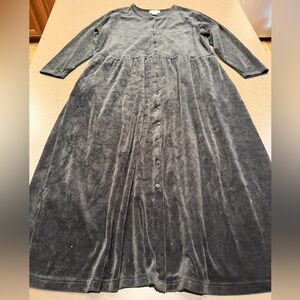 Eddie Bauer Black Velvet Dress Sz PXL